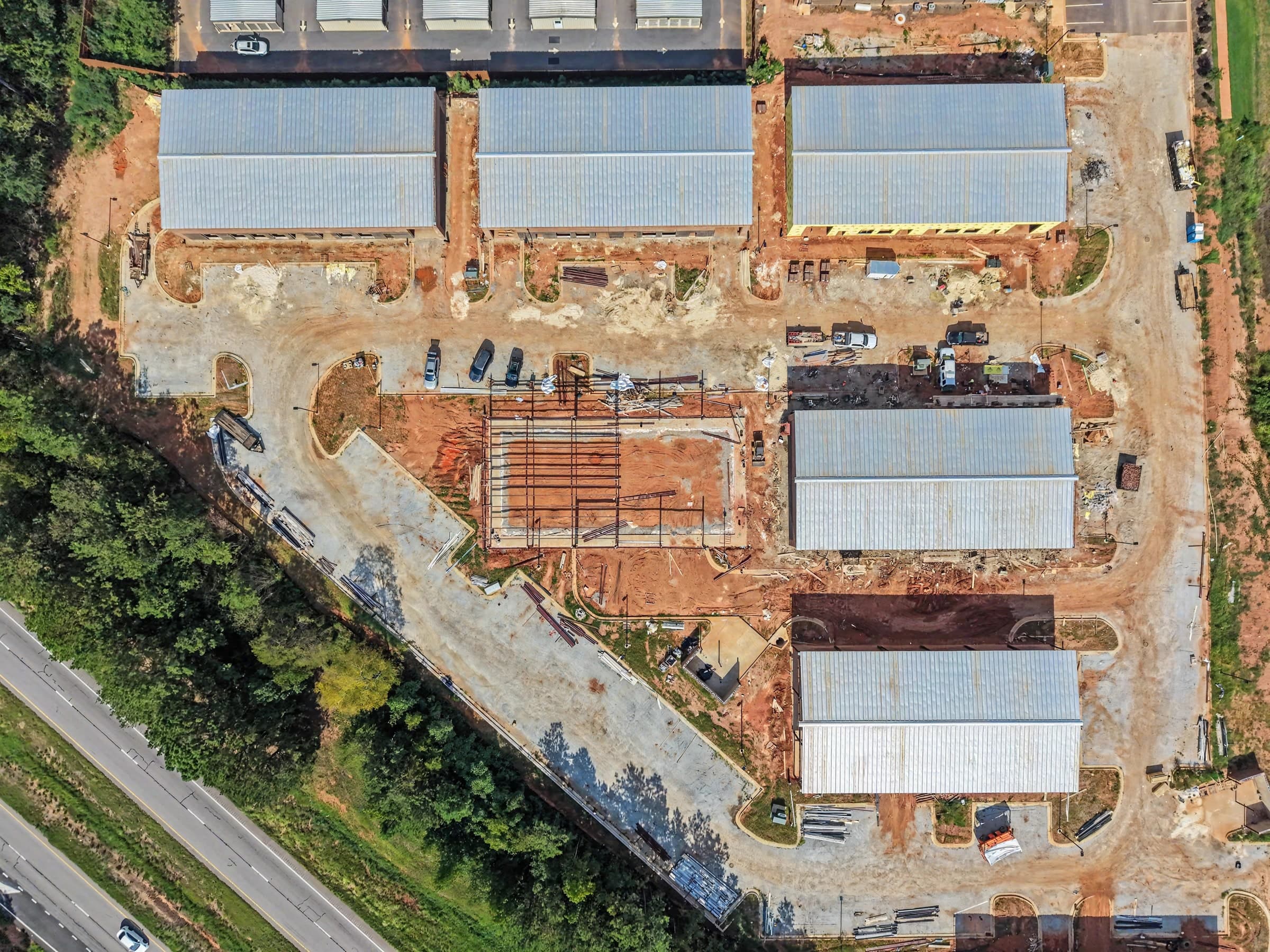 Overhead view of the Phase 2 building pod at Moreland Heights Business Park